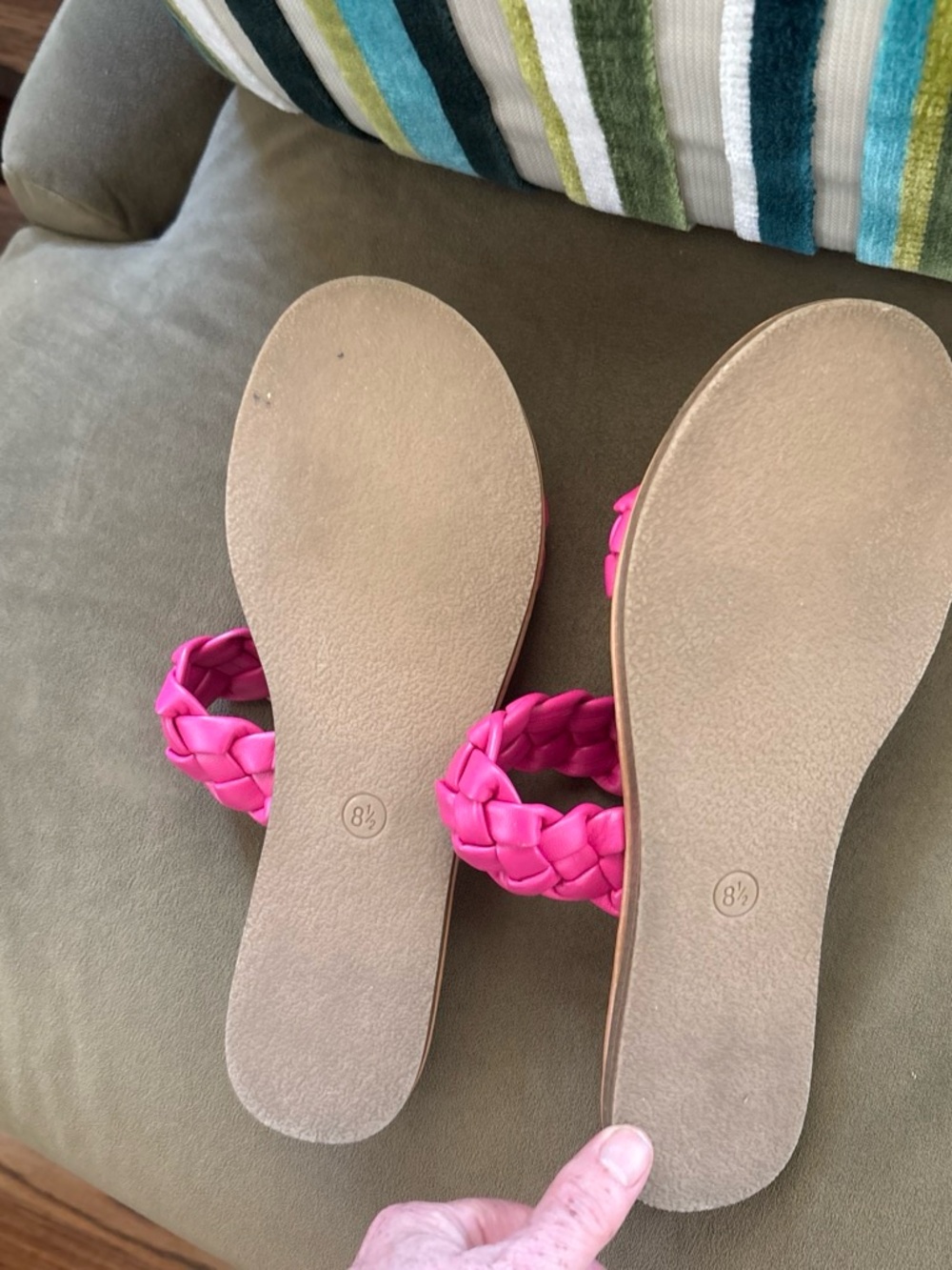 a new day Pink Braided Double-Strap Slide Sandals - Picture 2 of 3
